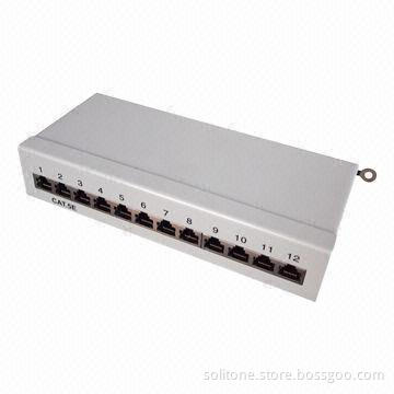 Cat5e FTP Patch Panel with 12 Ports, Easy-to-install